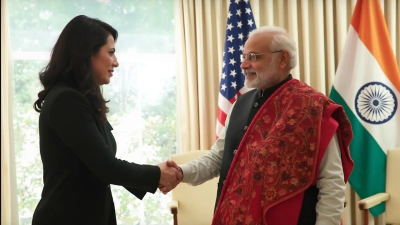 PM Modi and Tulsi Gabbard Discuss Strengthening India-US Ties Amidst Political Challenges